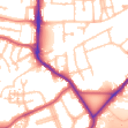 Daytime road noise heatmap for UB2 4JZ