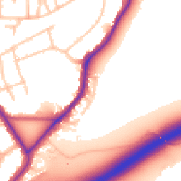 Daytime road noise heatmap for UB2 4LY