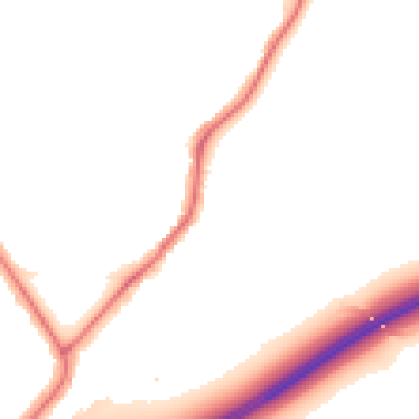 Night-time road noise heatmap for UB2 4LY