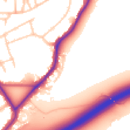 Daytime road noise heatmap for UB2 4LZ