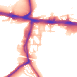 Daytime road noise heatmap for UB2 4XD
