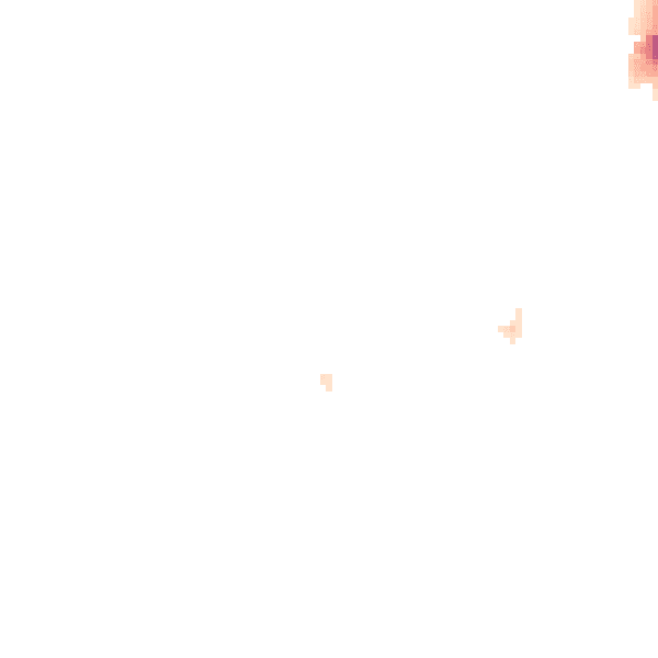 Night-time road noise heatmap for UB2 5BF