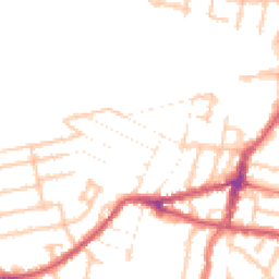 Daytime road noise heatmap for UB2 5BJ