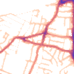 Daytime road noise heatmap for UB2 5JL