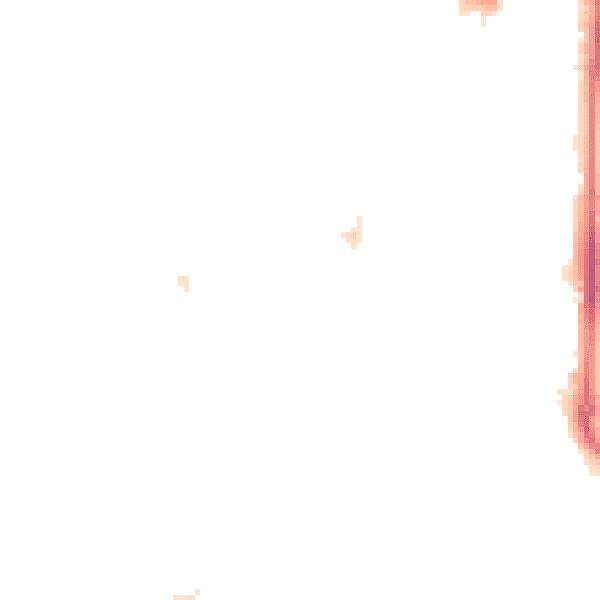Night-time road noise heatmap for UB2 5NX