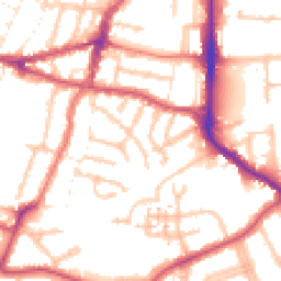 Daytime road noise heatmap for UB2 5QW