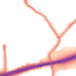 Night-time road noise heatmap for UB2 5RW