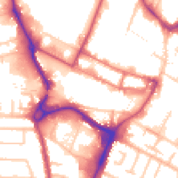 Daytime road noise heatmap for UB3 1DT