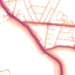 Daytime road noise heatmap for UB3 1EB