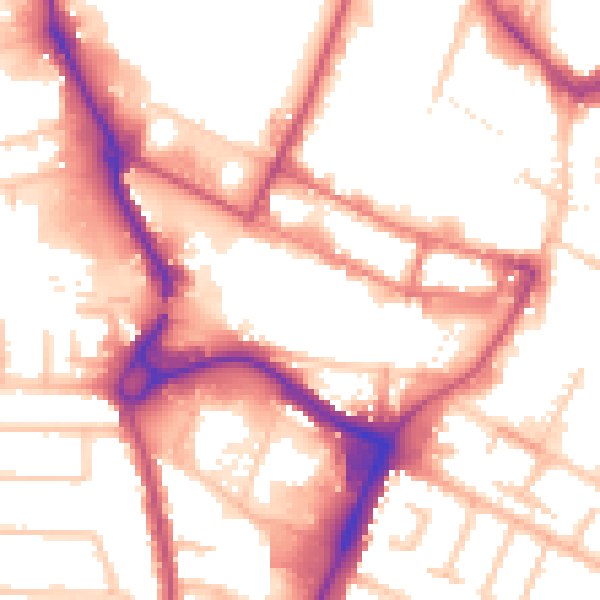 Daytime road noise heatmap for UB3 1FB