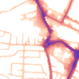 Daytime road noise heatmap for UB3 1QG