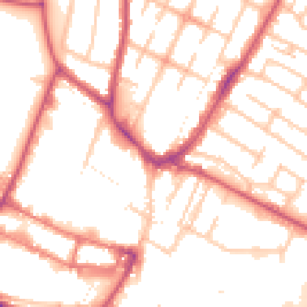 Daytime road noise heatmap for UB3 2AA
