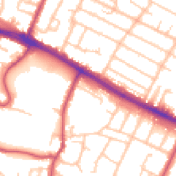 Daytime road noise heatmap for UB3 2NB