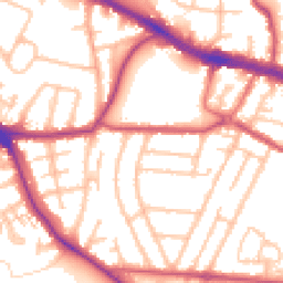 Daytime road noise heatmap for UB3 2TA