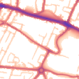 Daytime road noise heatmap for UB3 2UJ