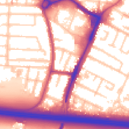 Daytime road noise heatmap for UB3 4AS