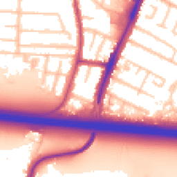 Daytime road noise heatmap for UB3 4BP