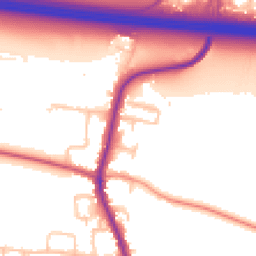 Daytime road noise heatmap for UB3 5DZ