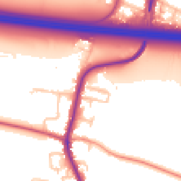 Daytime road noise heatmap for UB3 5EX