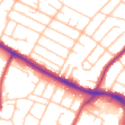 Daytime road noise heatmap for UB4 0BA