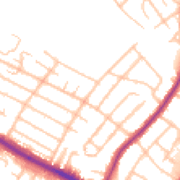 Daytime road noise heatmap for UB4 0BG