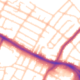 Daytime road noise heatmap for UB4 0BJ
