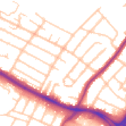 Daytime road noise heatmap for UB4 0DF