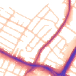 Daytime road noise heatmap for UB4 0DL