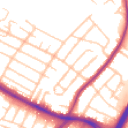 Daytime road noise heatmap for UB4 0DN