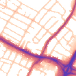 Daytime road noise heatmap for UB4 0DZ