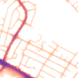 Daytime road noise heatmap for UB4 0EJ