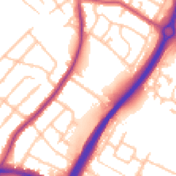 Daytime road noise heatmap for UB4 0NR