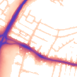 Daytime road noise heatmap for UB4 0PN