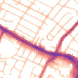 Daytime road noise heatmap for UB4 0SB