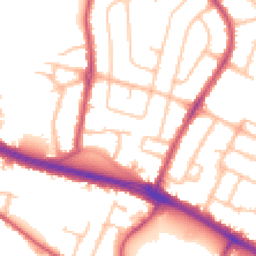Daytime road noise heatmap for UB4 8AJ