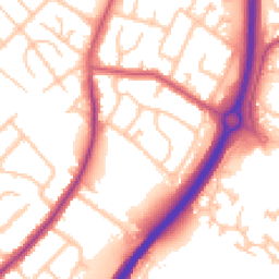 Daytime road noise heatmap for UB4 9DT