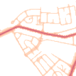 Daytime road noise heatmap for UB4 9JS