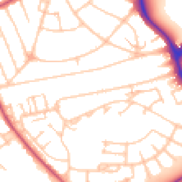 Daytime road noise heatmap for UB5 4BT