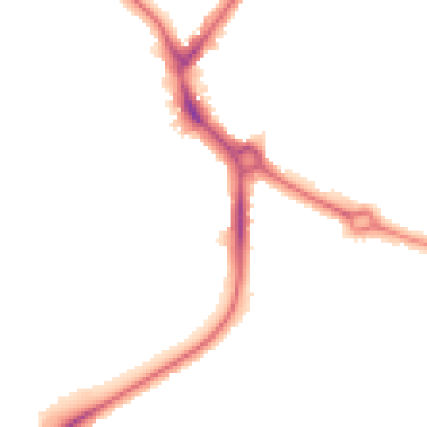 Night-time road noise heatmap for UB5 4HD