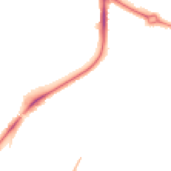 Night-time road noise heatmap for UB5 4NB