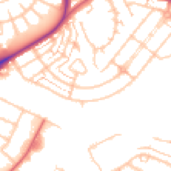 Daytime road noise heatmap for UB5 4SF