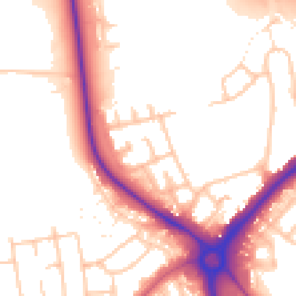 Daytime road noise heatmap for UB5 5JS