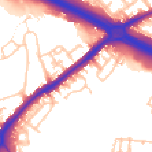 Daytime road noise heatmap for UB5 5NJ
