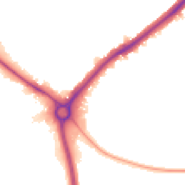 Night-time road noise heatmap for UB5 5QN