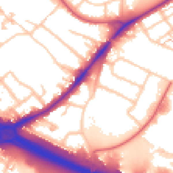 Daytime road noise heatmap for UB5 5RE