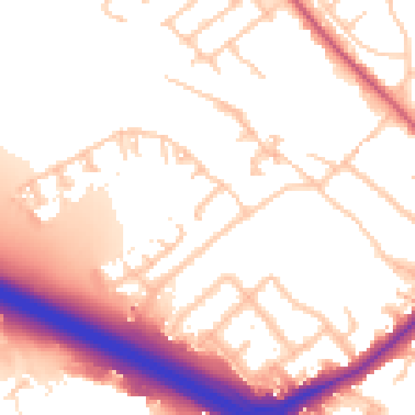 Daytime road noise heatmap for UB5 5SA