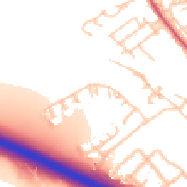 Daytime road noise heatmap for UB5 5SJ