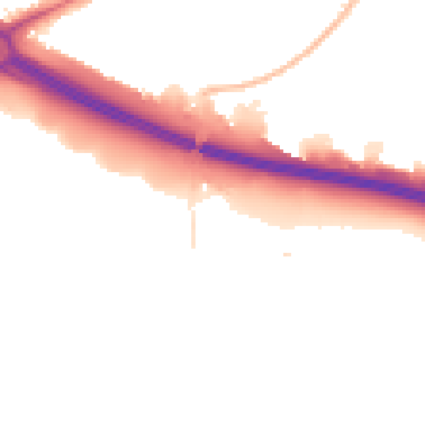 Night-time road noise heatmap for UB5 6AH