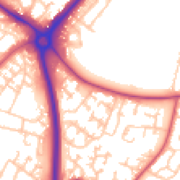 Daytime road noise heatmap for UB5 6BS