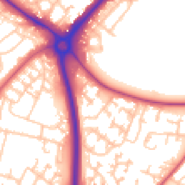 Daytime road noise heatmap for UB5 6DS